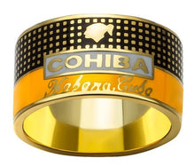 Load image into Gallery viewer, COHIBA Elegant Cigar Ring Gold-plated 925 Sterling Silver Ring Creative Jewelry CP-0031