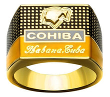 Load image into Gallery viewer, COHIBA Elegant Cigar Ring Gold-plated 925 Sterling Silver Ring Creative Jewelry CP-0031